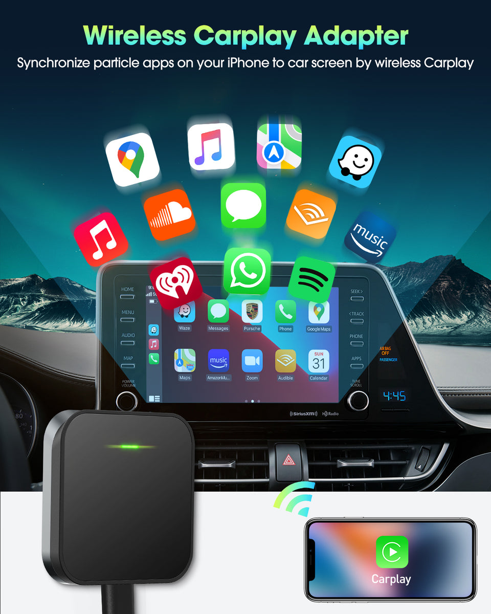 Apple CarPlay Wireless Adapter for Factory Wired CarPlay, Plug and