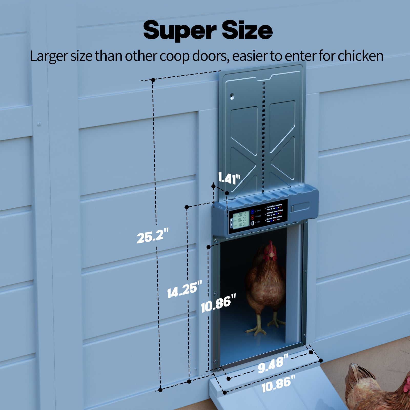 Campark Aluminum Automatic Chicken Coop Door