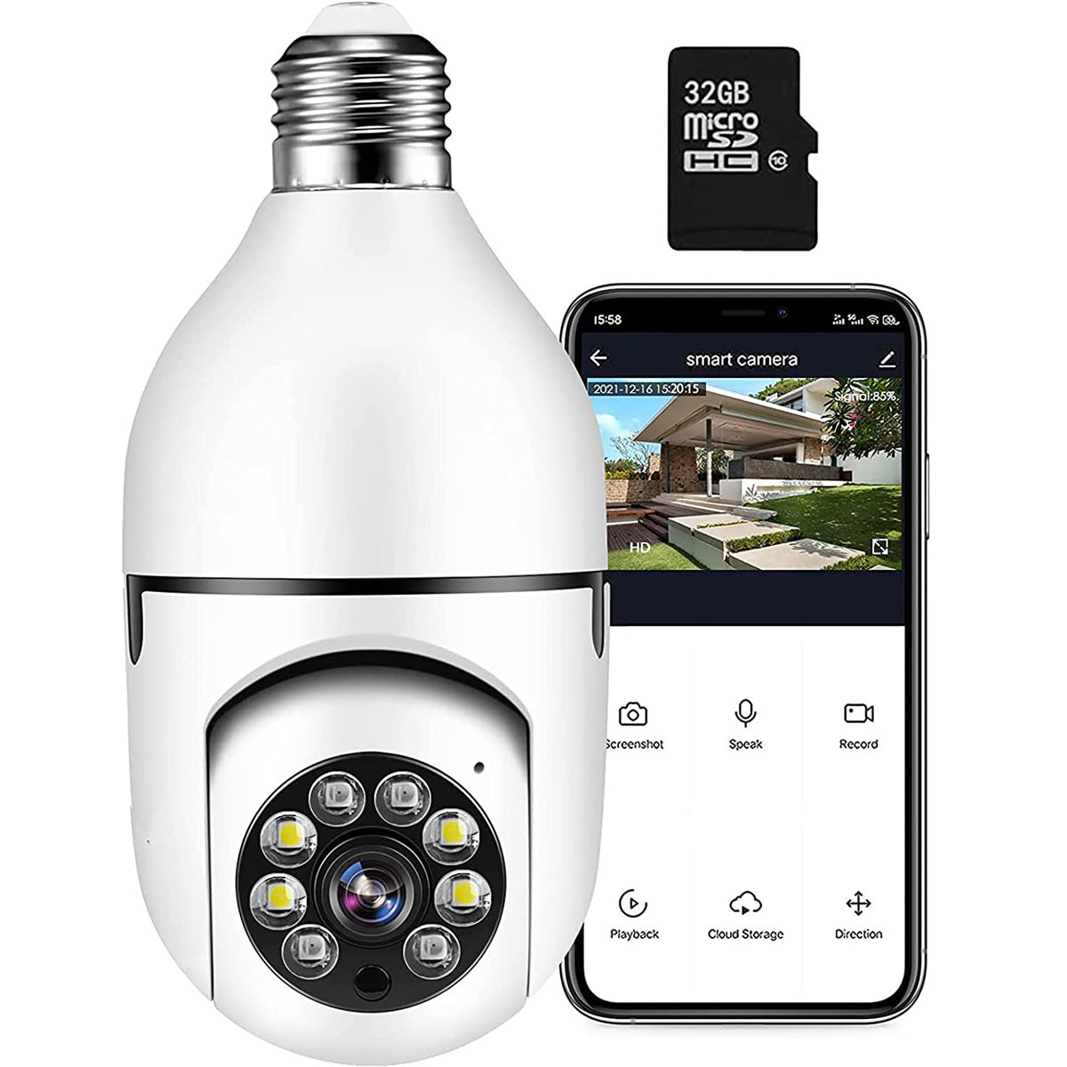 Campark SC07 1080P WiFi Wireless Light Bulb Security Camera（Only available in Canada）