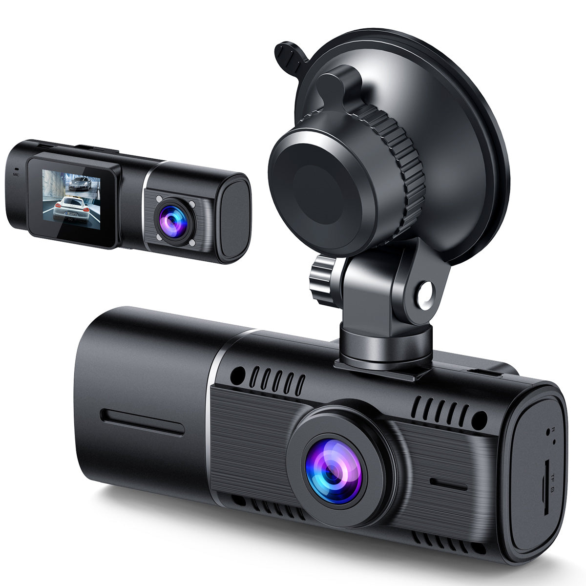 Dual 1080P Dash Cam, Built in WiFi GPS, Front and Inside Dashcams for Cars  with Infrared Night Vision, Smart Dash Camera Supercapacitor Accident