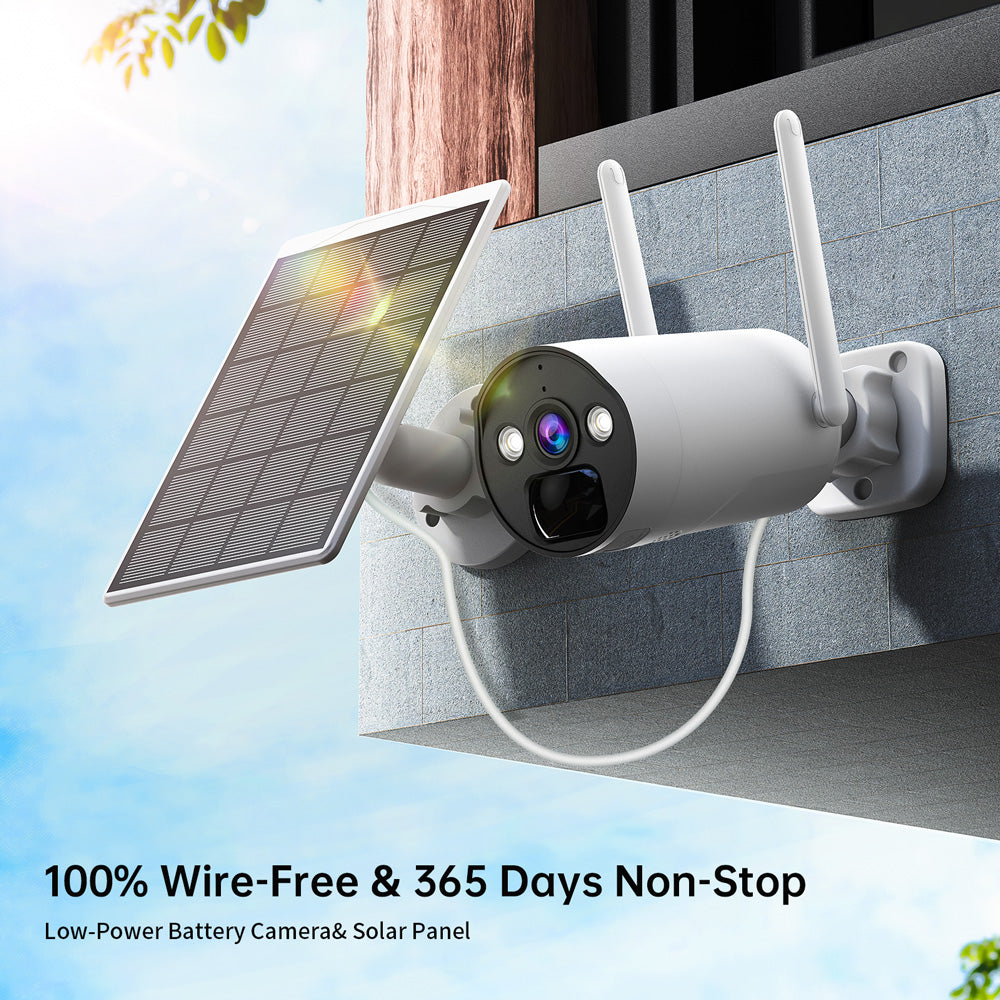 Campark SC08 4MP 4PCS Wireless Solar Powered Real-Time Alert Security Camera System(Only available in Canada and the US)
