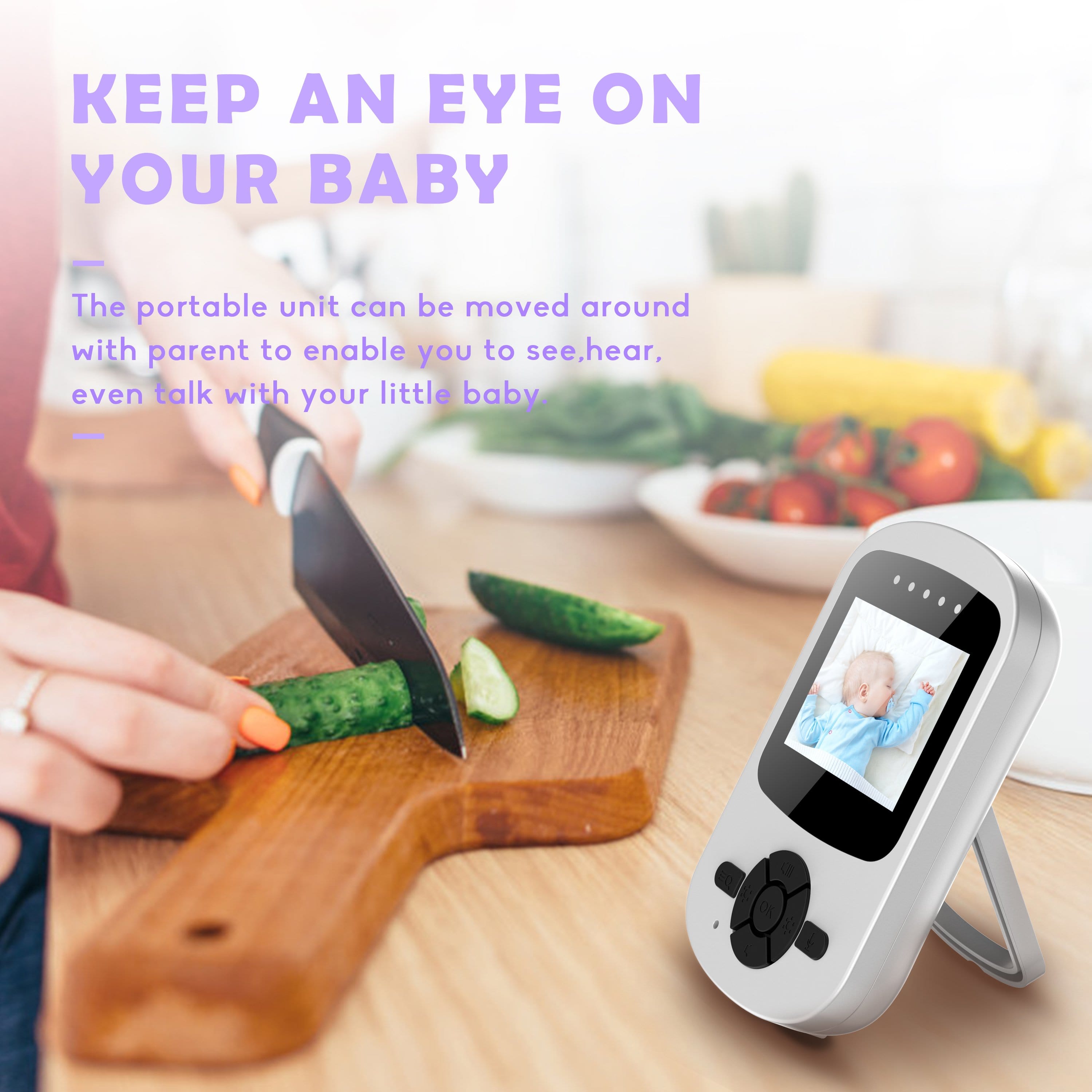 Campark Video Baby Monitor with Camera Infant Optics Digital Cam