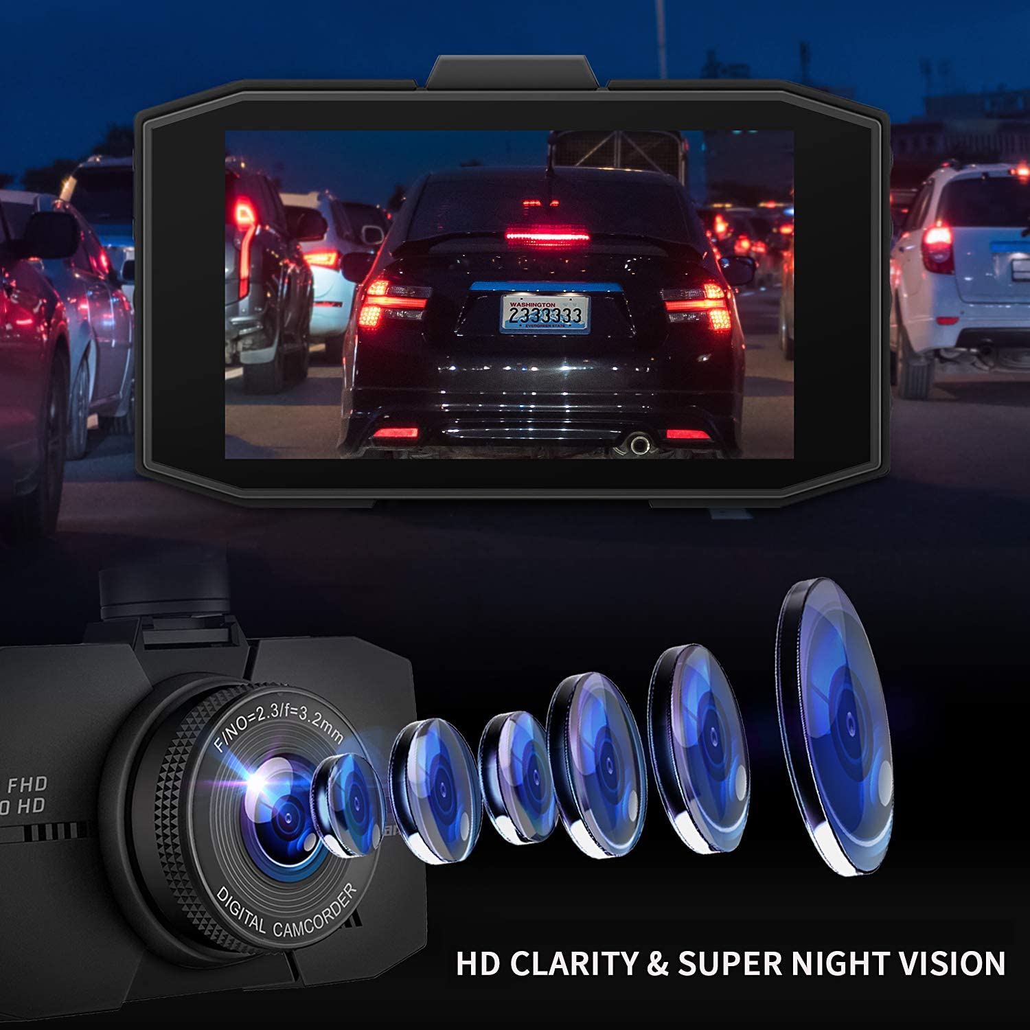 Best Dash Camera Front And Rear - Campark – Campark - Focus on Cameras