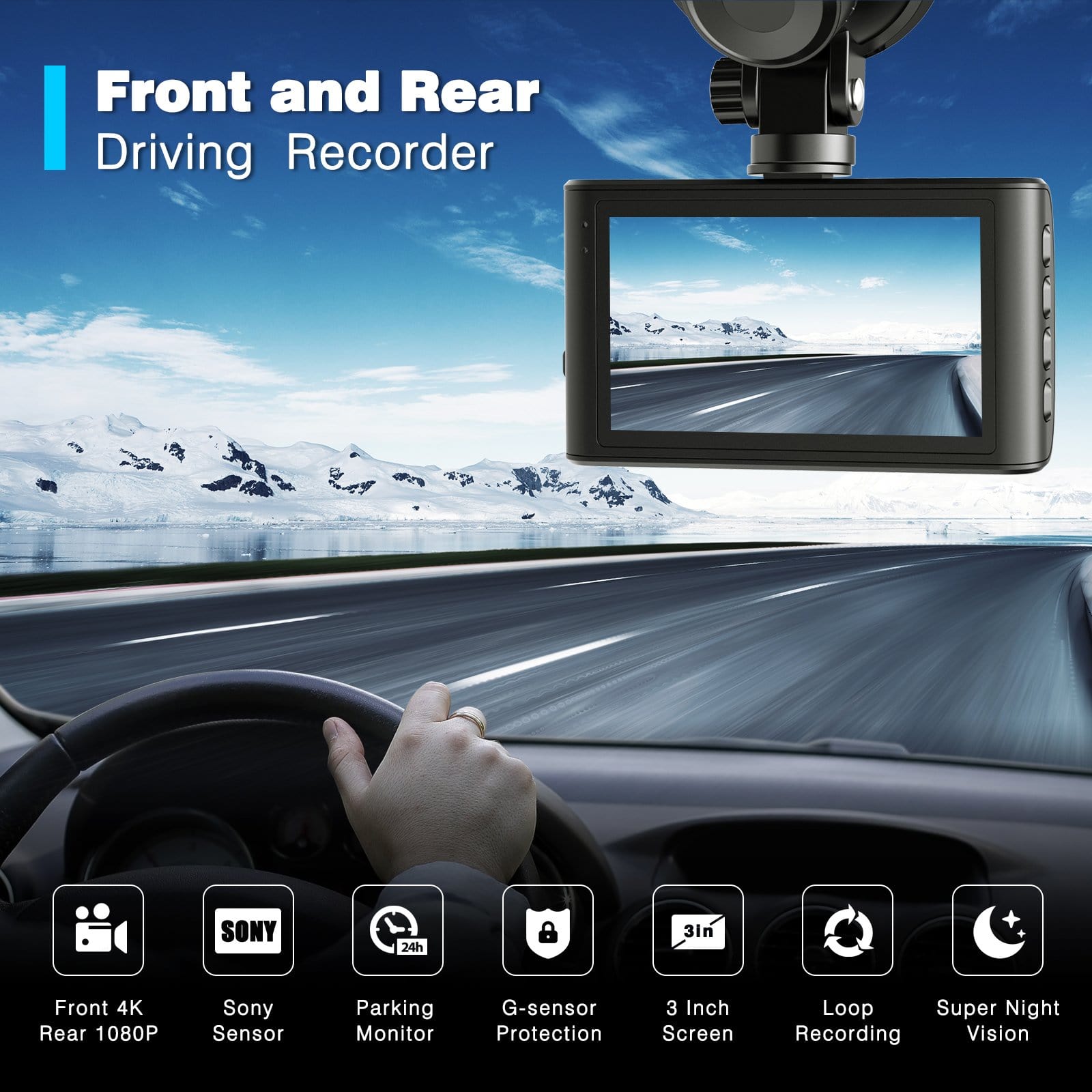 Front Camera Car Recorder Stock Photo, Picture and Royalty Free