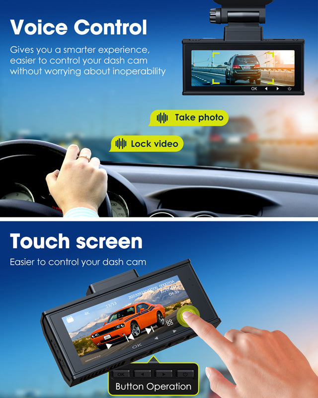 Dash Camera with SD Card Included, Dashcams for Cars Front