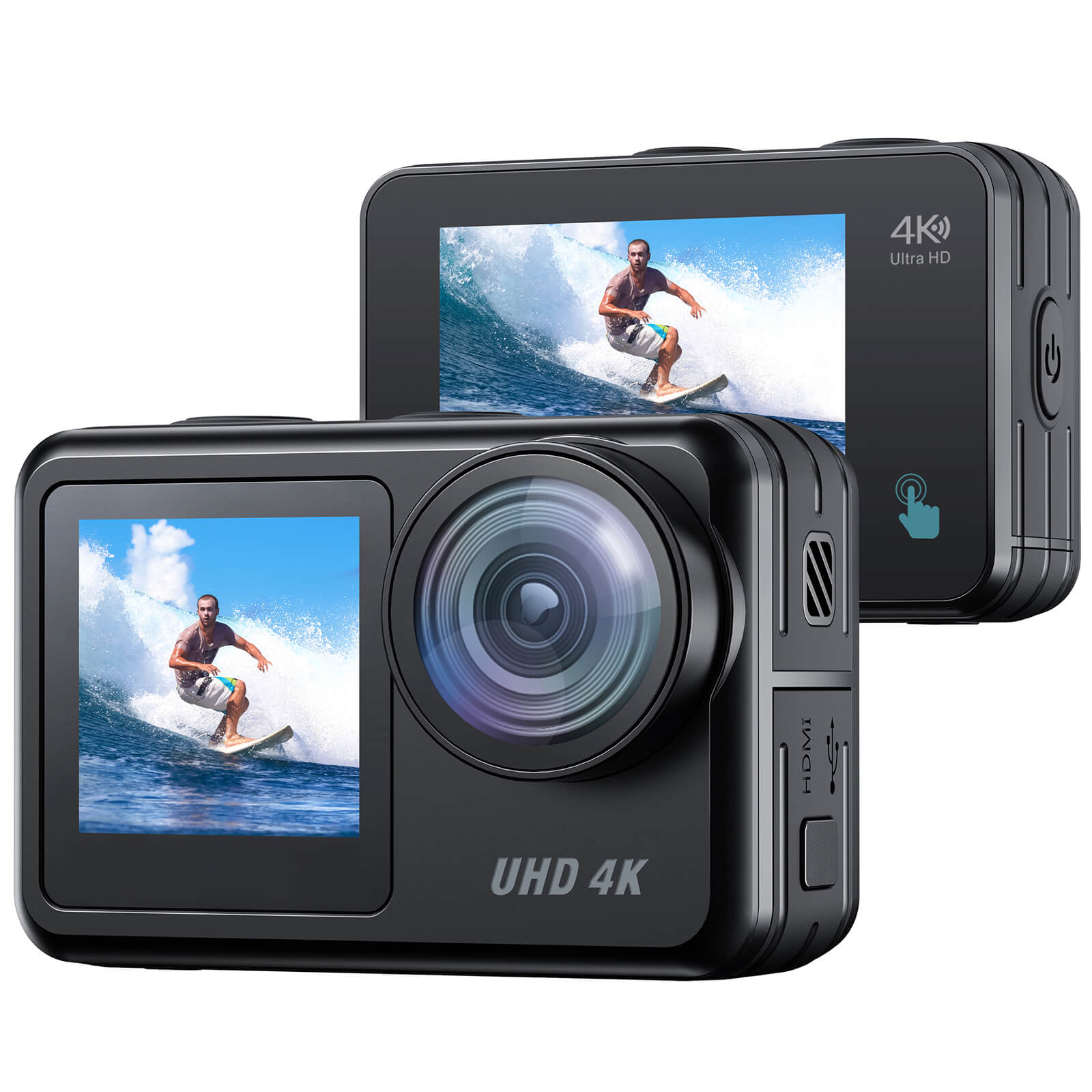 Campark V40 4K/30fps WiFi Dual Screen Action Camera 20MP Touch Screen 40M Waterproof Camera